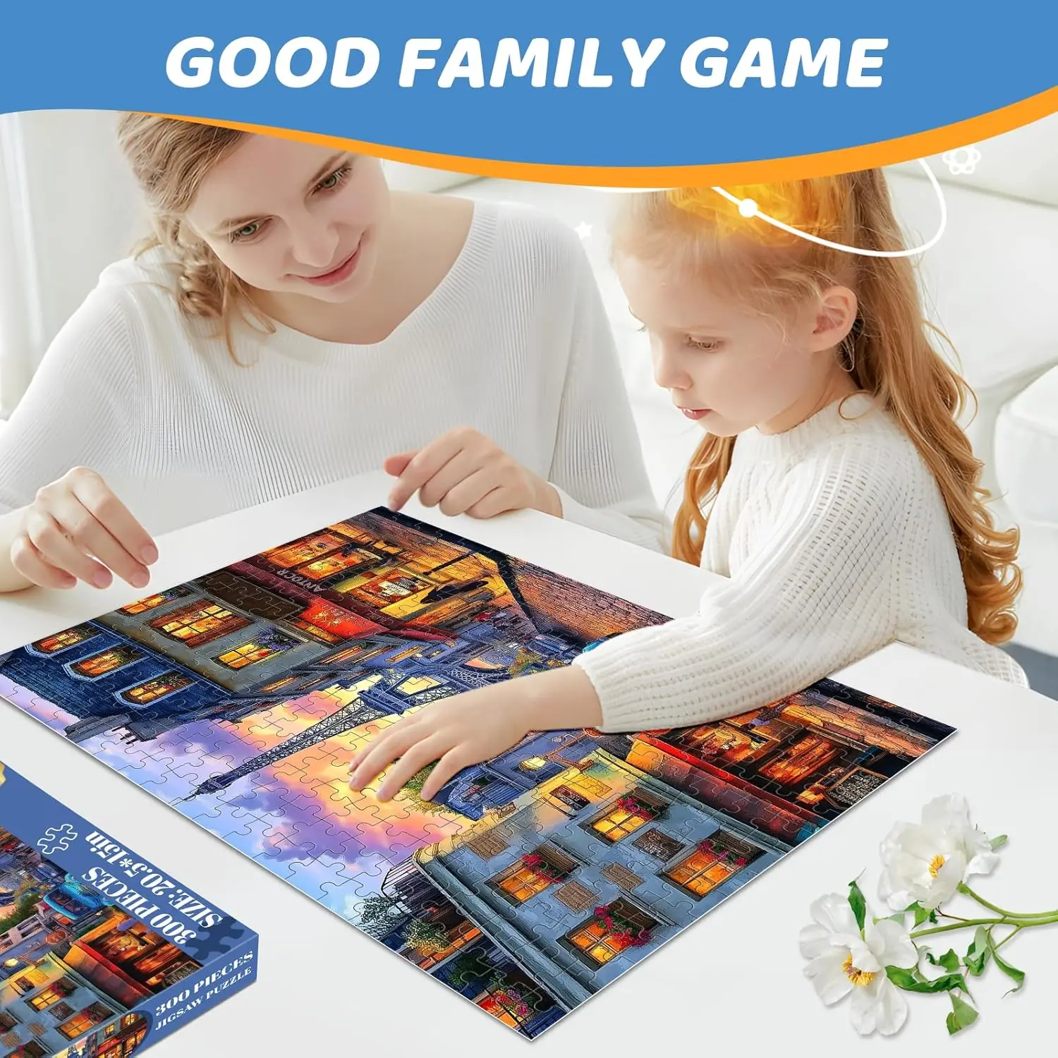 300/500/1000 Pieces Adult Eiffel Tower Jigsaw Puzzle Stress Relief Entertainment Toys Streetscape Landscape Wooden Puzzles Gift