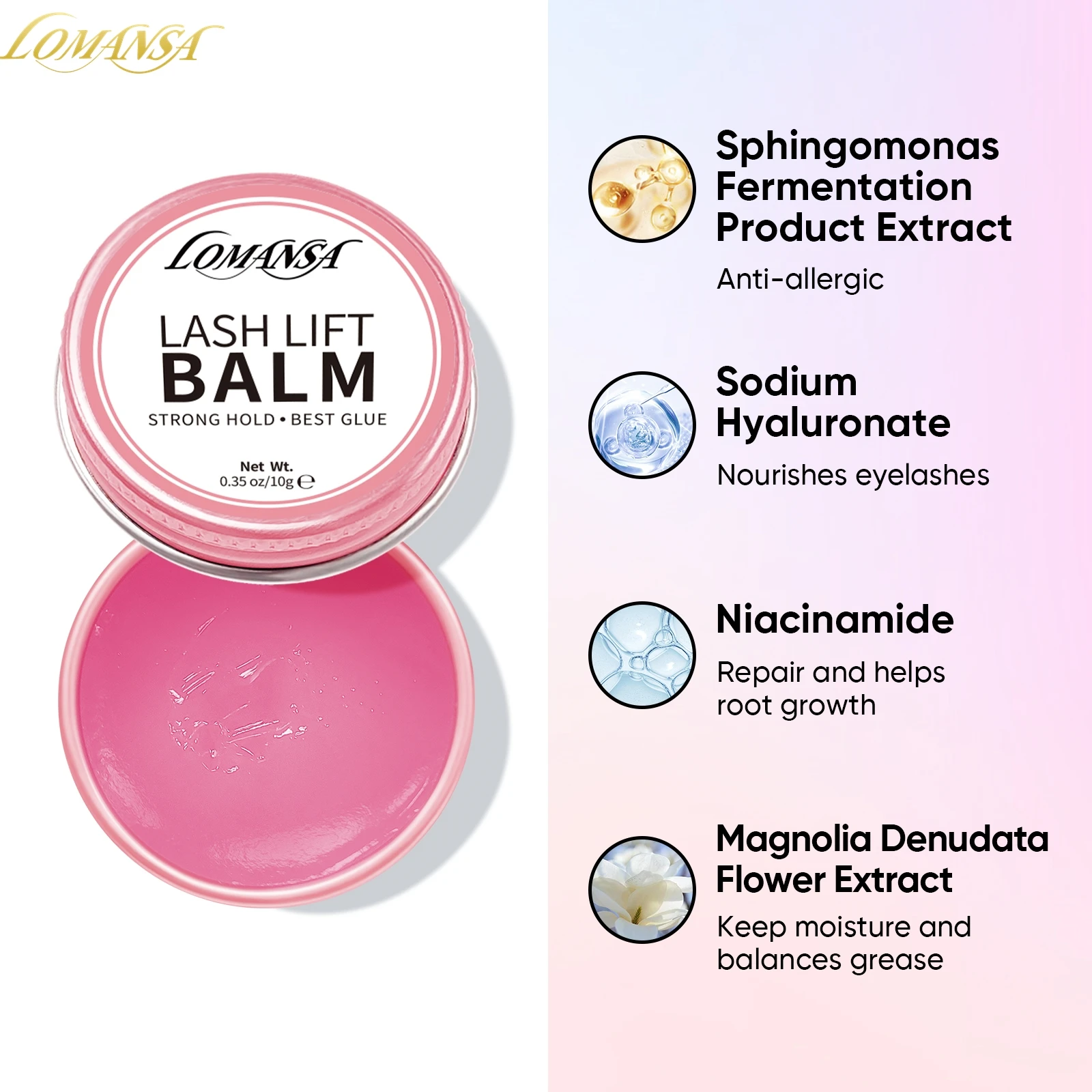 Lash Glue Balm 10g Korean Lomansa For Lash Lifting Fast Fixing Shape Eyelash Brow Lashes Lift Waterproof Wax Beauty Makeup Tools