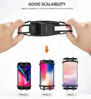 Universal Motorcycle Bicycle Shockproof Silicone Mount Phone Holder Stand Riding Cycling MTB Bike Phone DVR GPS Support Bracket - Image 6