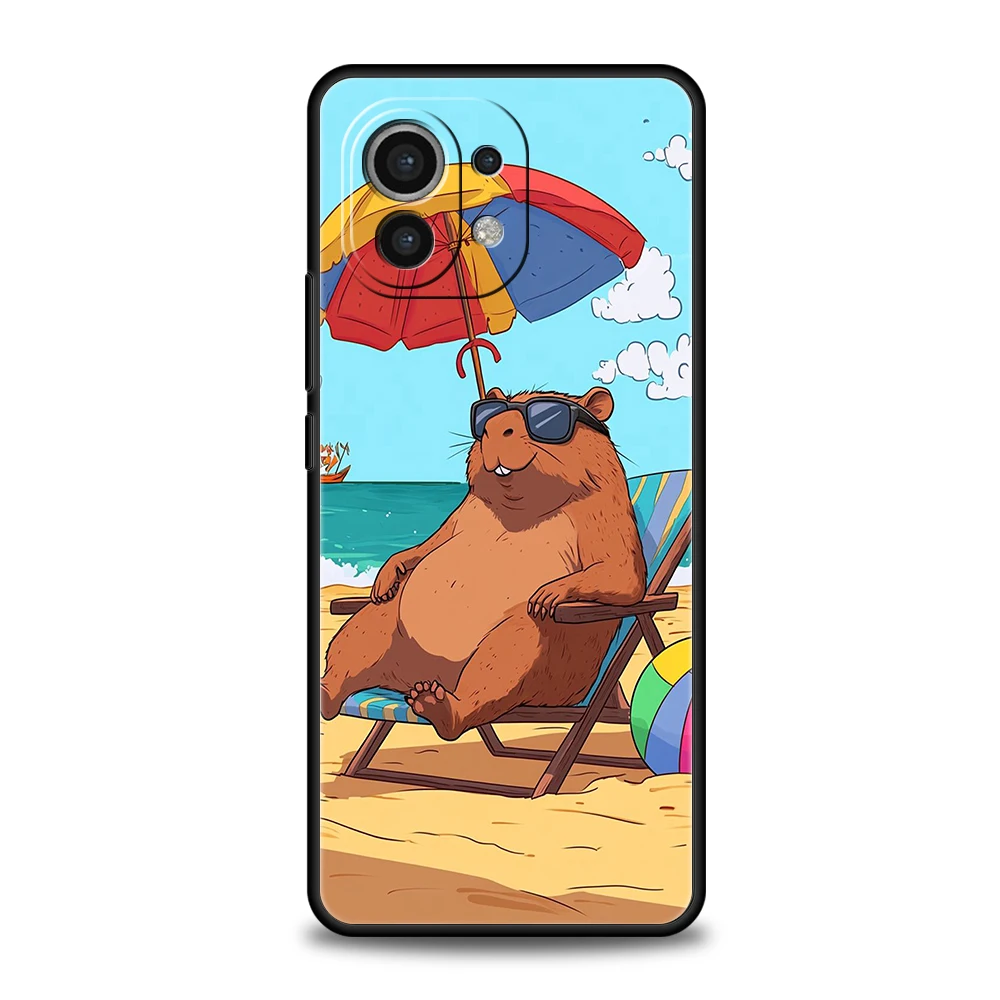 Cute Cartoon Capybara Shockproof Soft TPU Phone Case Cover