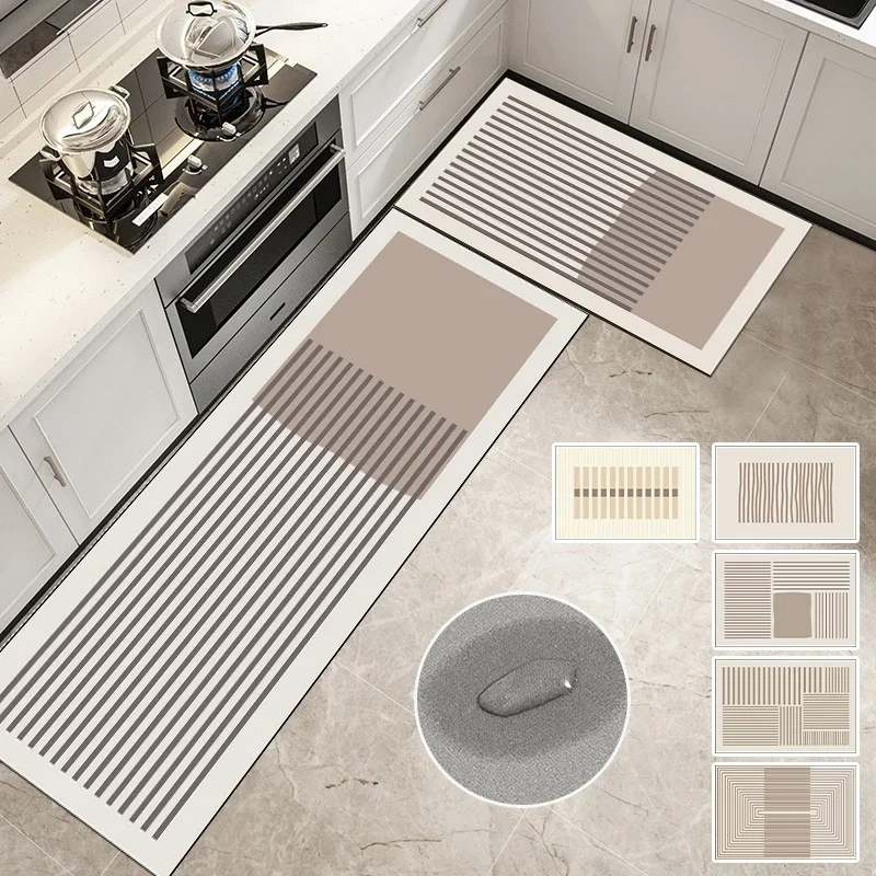 Floor Mat Japanese Kitchen Oil Resistant Mat Anti Slip Bath Mats Super Absorbent Floor Carpet Long Hallway Doormat Rugs Entrance Footpad floor mat