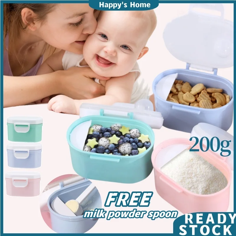 3-layer infant multifunctional portable milk powder storage box, children's large capacity sealed milk powder can, snack storage
