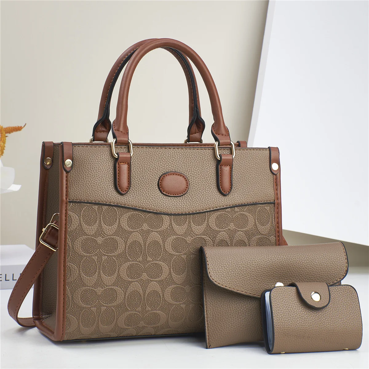 سعة كبيرة 3 قطعة مجموعة حقيبة يد الإناث الرجعية +...