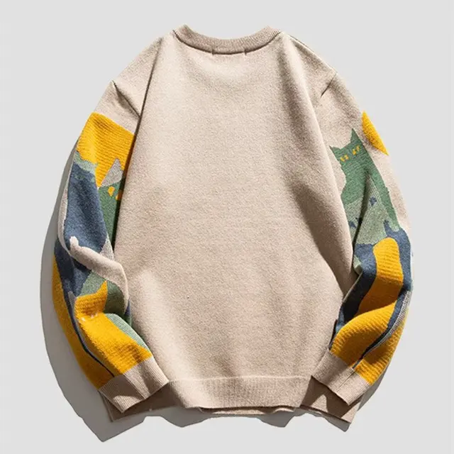 Abstract Print Pullover Sweater Jumper 3