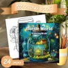 Bottle World Coloring Book 24 page Gift For Birthday Party Relieve Stress Kill Time Graffiti Painting Drawing Book Original 1
