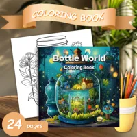 Bottle World Coloring Book 24 page Gift For Birthday Party Relieve Stress Kill Time Graffiti Painting Drawing Book Original 1