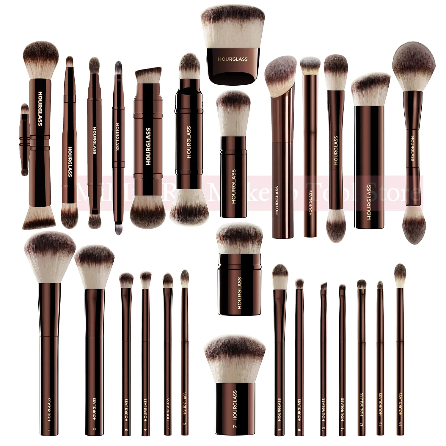 LWHao 8-teiliges Make-up-Pinsel Set – Weiche Synthetische Borsten Für Foundation, Lidschatten & Rouge