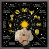 Zodiac Tarot Tablecloth 12 Constellations Altar Cloth Tarot Mat Witchcraft Divination Astrology Board Game Decor Art Poster 4