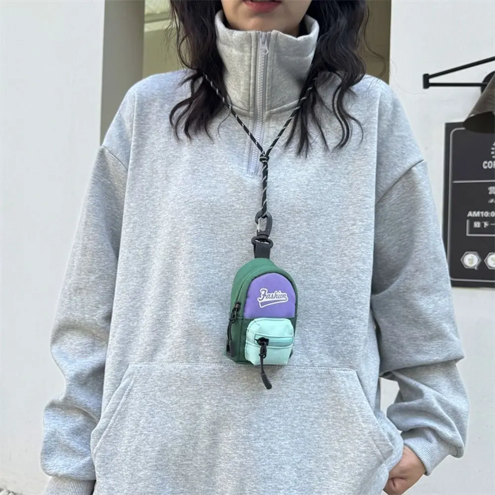 New Neck Hanging Coin Purse Daisy Printed Creative Portable Mini Backpack Key Bag Earphone Storage Bag Mini Hanging