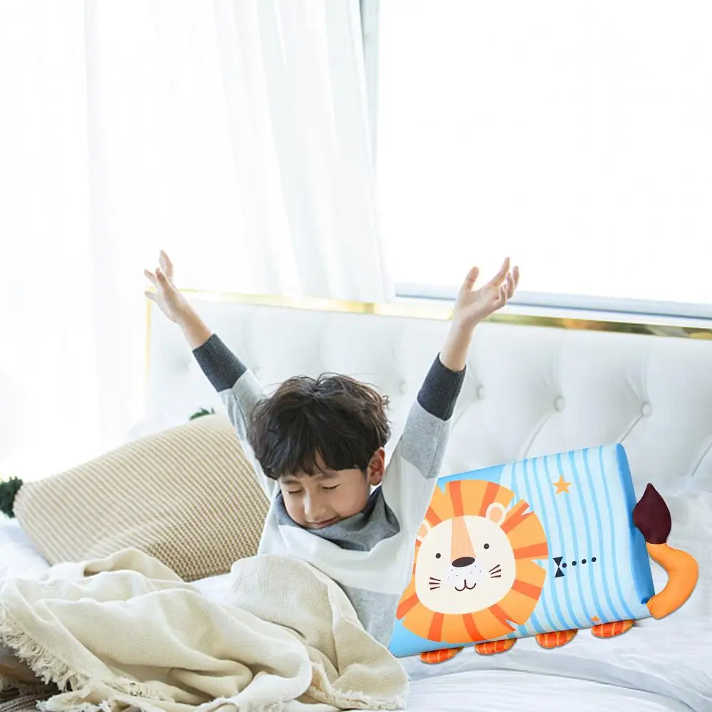 Description Picture 4 of itemSmall Toddler Pillow Breathable Cartoon Kids Pillow Ergonomic Crib Pillow For Better Neck Support Cooling Travel Pillow For
