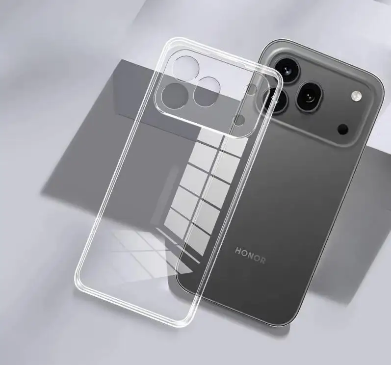 Crystal Clear Soft TPU Protective Case with Lens Shield and Bumper Coque