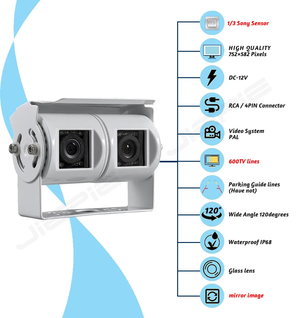 Camera extérieure seule, 4-pin universelle pour kit caméra de recul