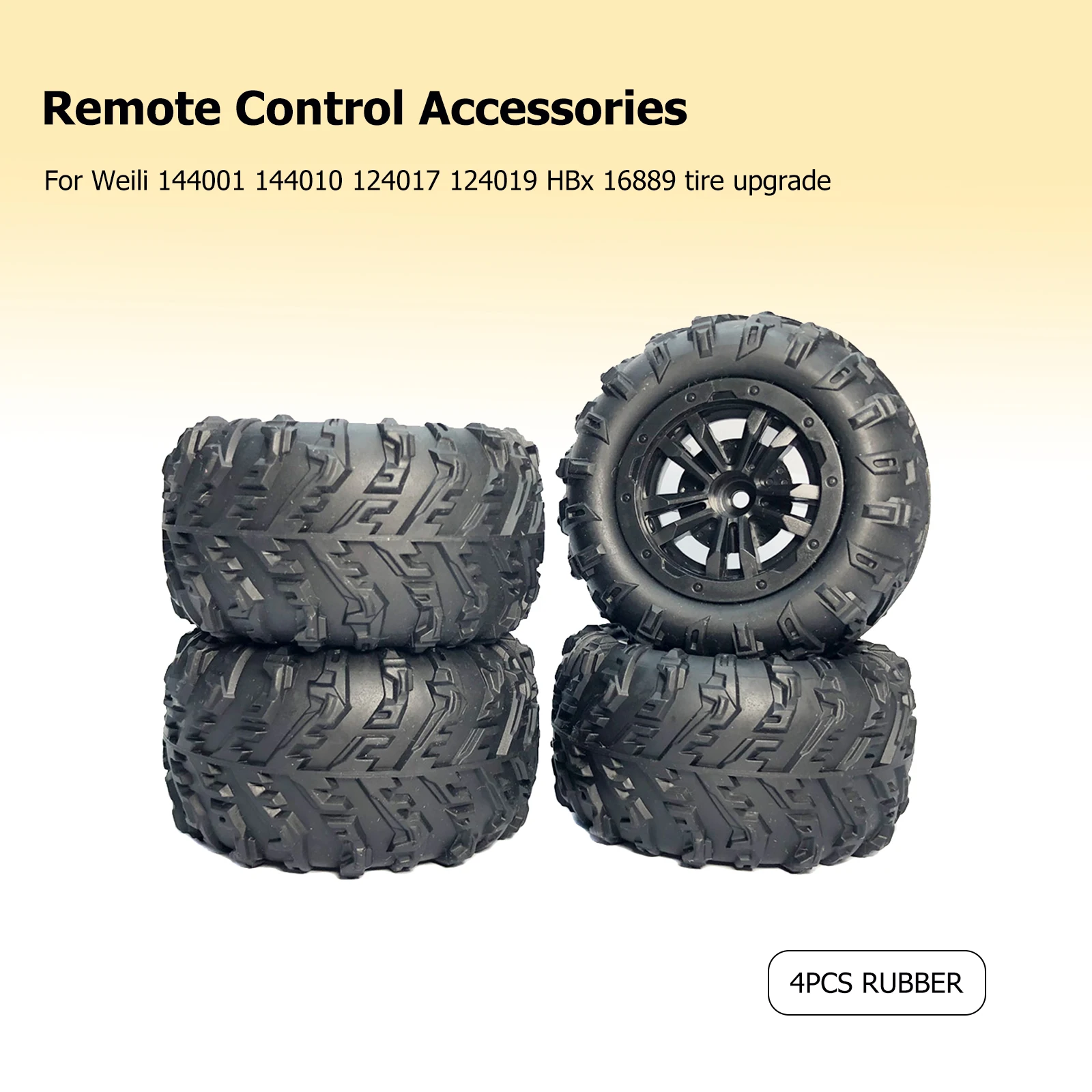 85mm Front Rear Tires Upgrade Parts Rubber RC Car Wheel Tires