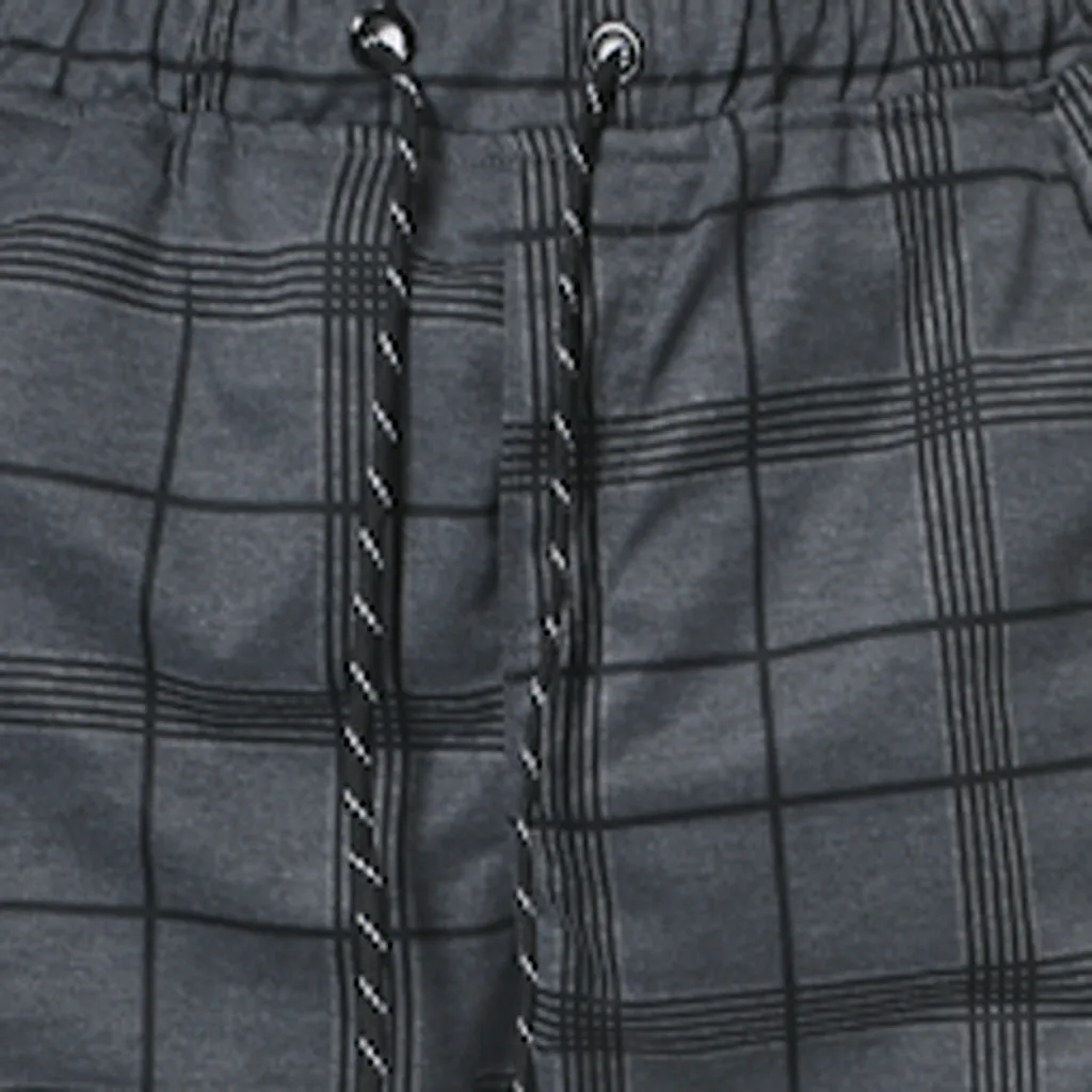 Cut Jean Men's Long Casual Sport Pants Slim Fit Plaid Trousers Running Joggers Sweatpants casual pants,sports pants,casual sports pants