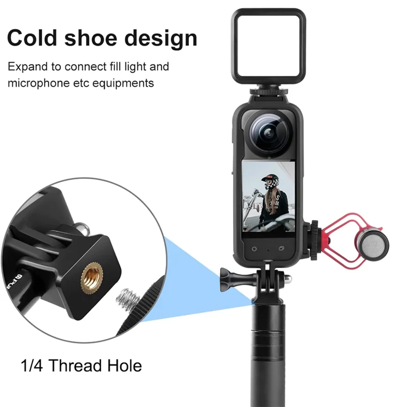 X3/X4 Protective Frame Anti-wear Cover Case with Adapter Mount Screw for Insta360 X3 Insta 360 X4 Action Camera Accessories