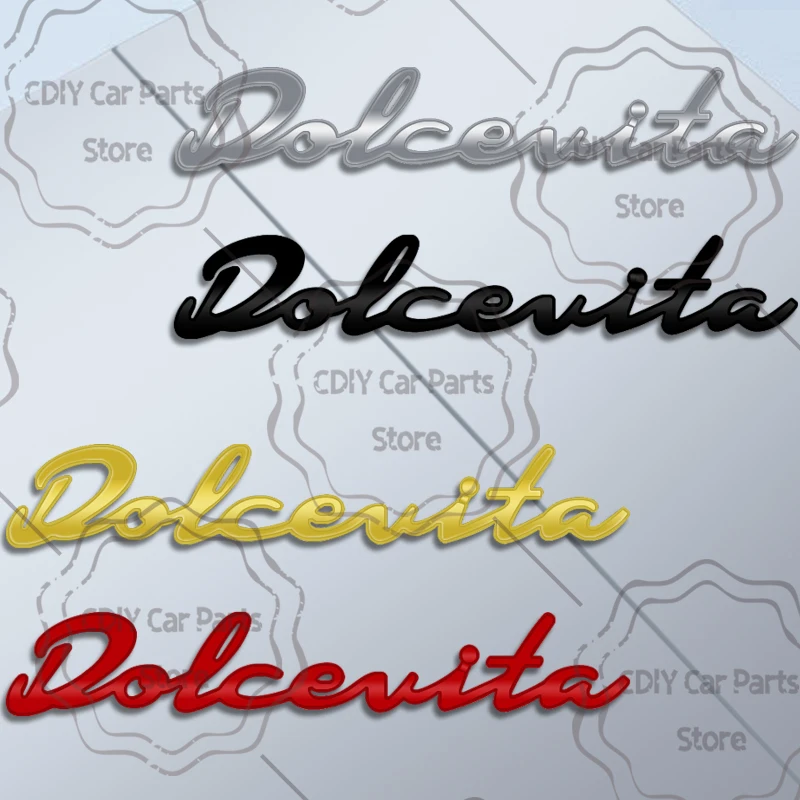 Car Sticker Metal Badge Dolcevita Emblem Body Trunk Decals For Fiat Abarth 500 695 595 500X Bravo Punto Panda 125 Car Styling car sticker,car stickers,car body stickers,car badge grille emblem