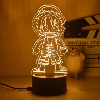 Lampe LED One Piece Luffy Veilleuse 3D 24