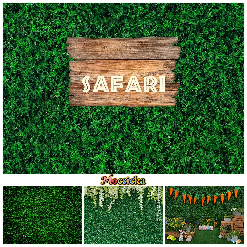 사진 촬영용 녹색 잎 벽 배경, 천연 잔디 식물, 부활절 용수철 배경, 결혼식 생일 장식,  사진 스튜디오