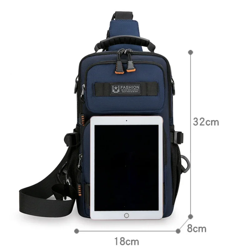 Men's Multifunctional Chest Bag Anti-theft Shoulder Bags Men Travel Lightweight Waist Pack Outdoor Hiking Sports Crossbody Bags