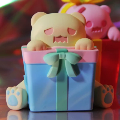 * vintage figure ୨୧ * ブラウンの 可愛い ウサちゃん Original Shinwoo Birthday Alone Series Blind Box Kawaii