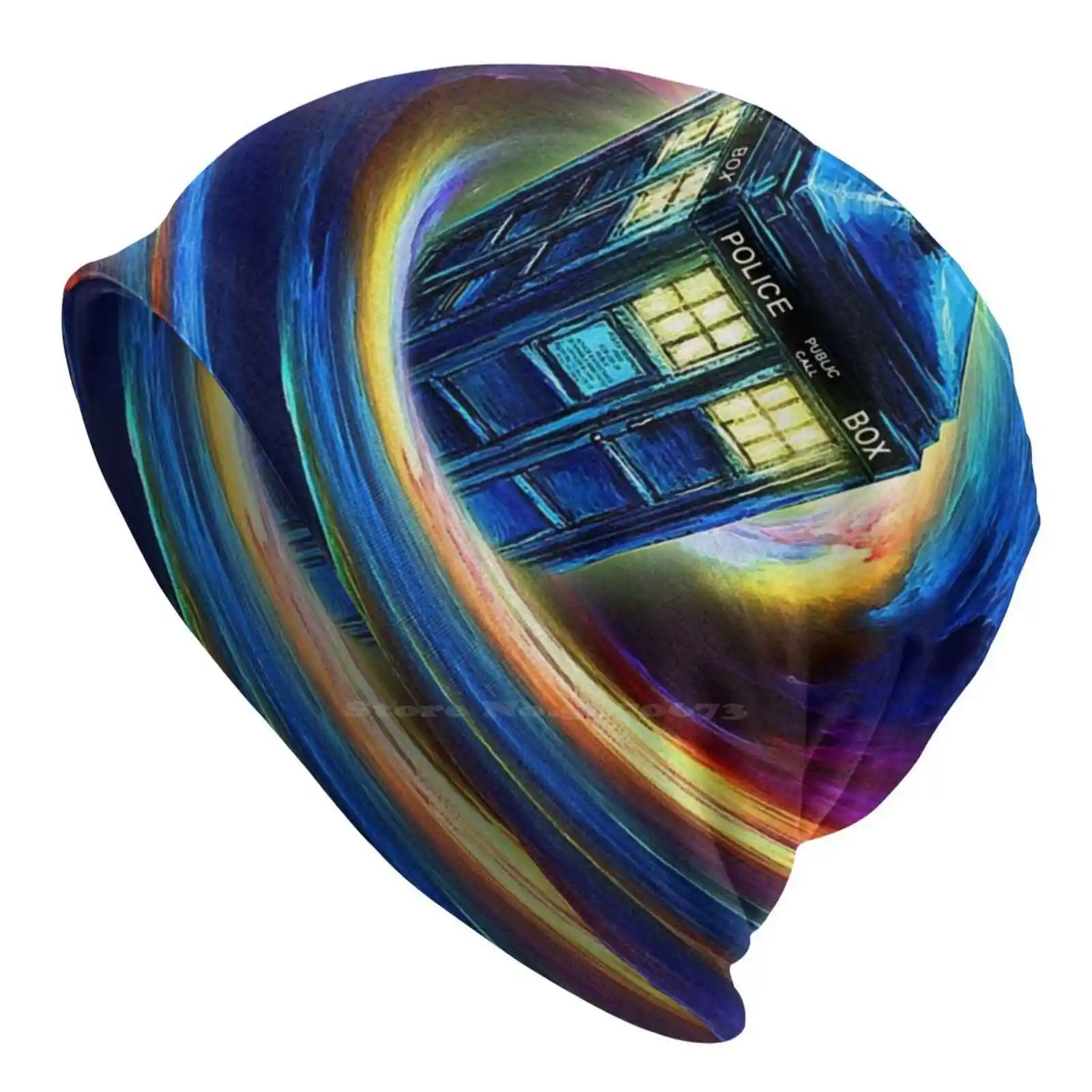 Time Vortex Cappello Lavorato A Maglia Warm Beanie Outdoor Caps Time Machine Vortex Starry Night