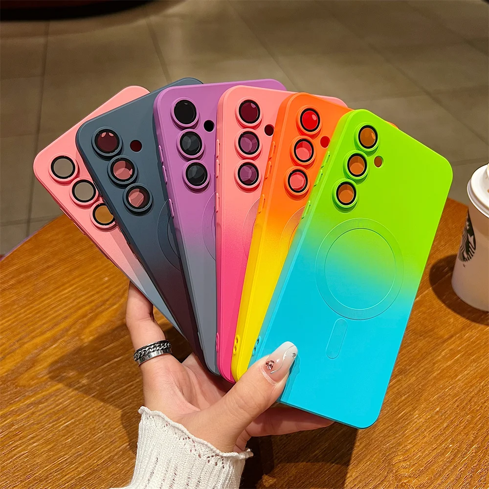 Magnetic Gradient Silicone Soft Phone Case