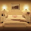 Fully-Assembled Nightstands Set of 2, 2-Drawer Nightstands Large Classic Bedside Tables with Storage, Wooden Painted 2
