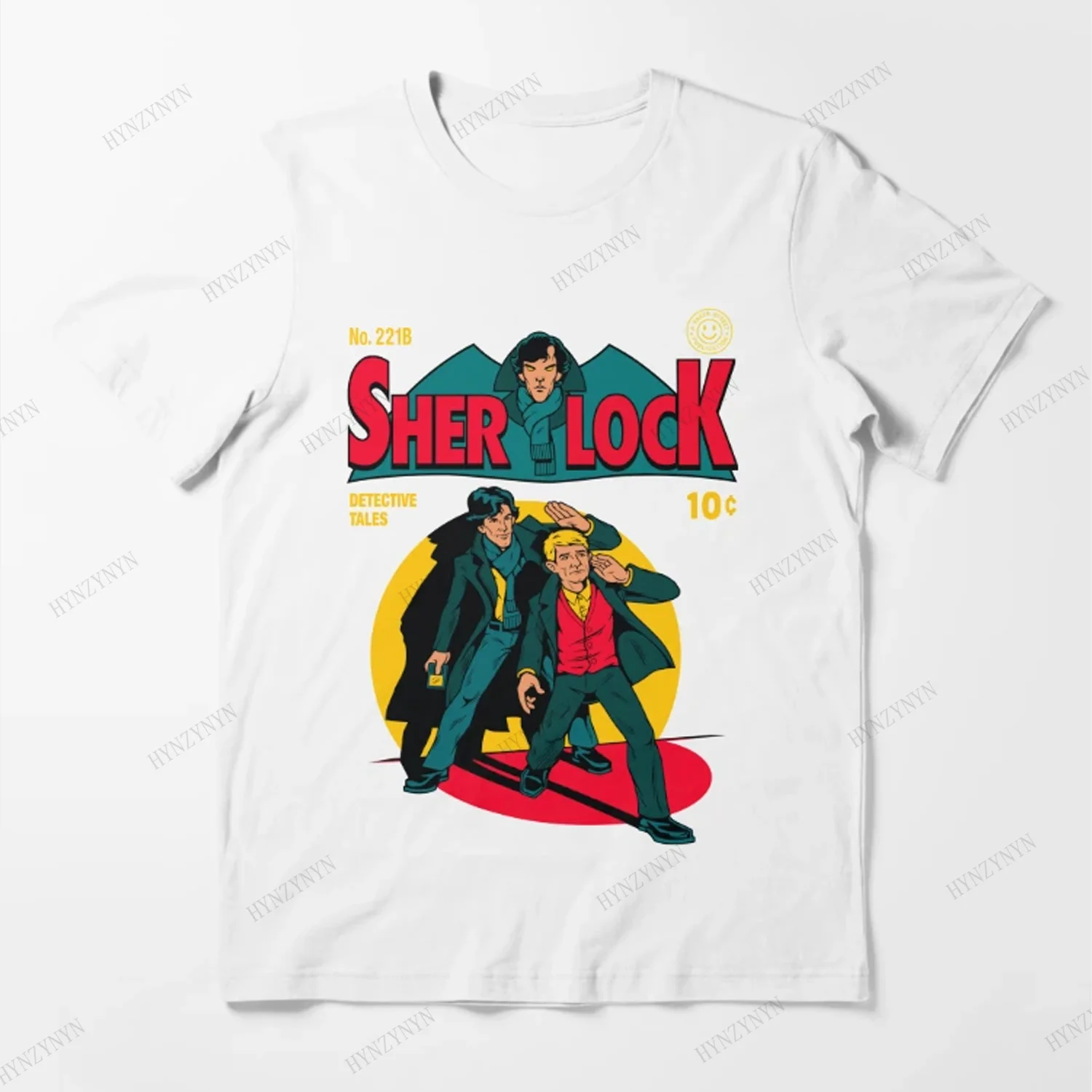 Loose Comfy Unisex T-shirt Oversized Slim Fit Tops Sherlock Reasoning Style, t shirt