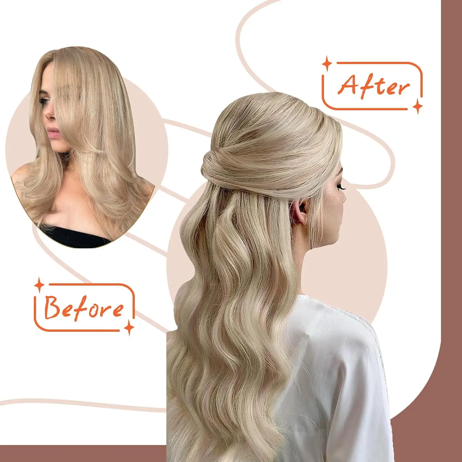 Tape in Hair Extensions Remy Human Hair 18/613 Ash Blonde Honey Blonde Highlight with Invisible Tape in Extensions20Pcs 50g
