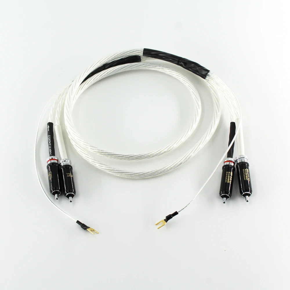 

Nordost odin Silver Plated phono RCA Cable Phono Tonearm Cable with Ground Wire
