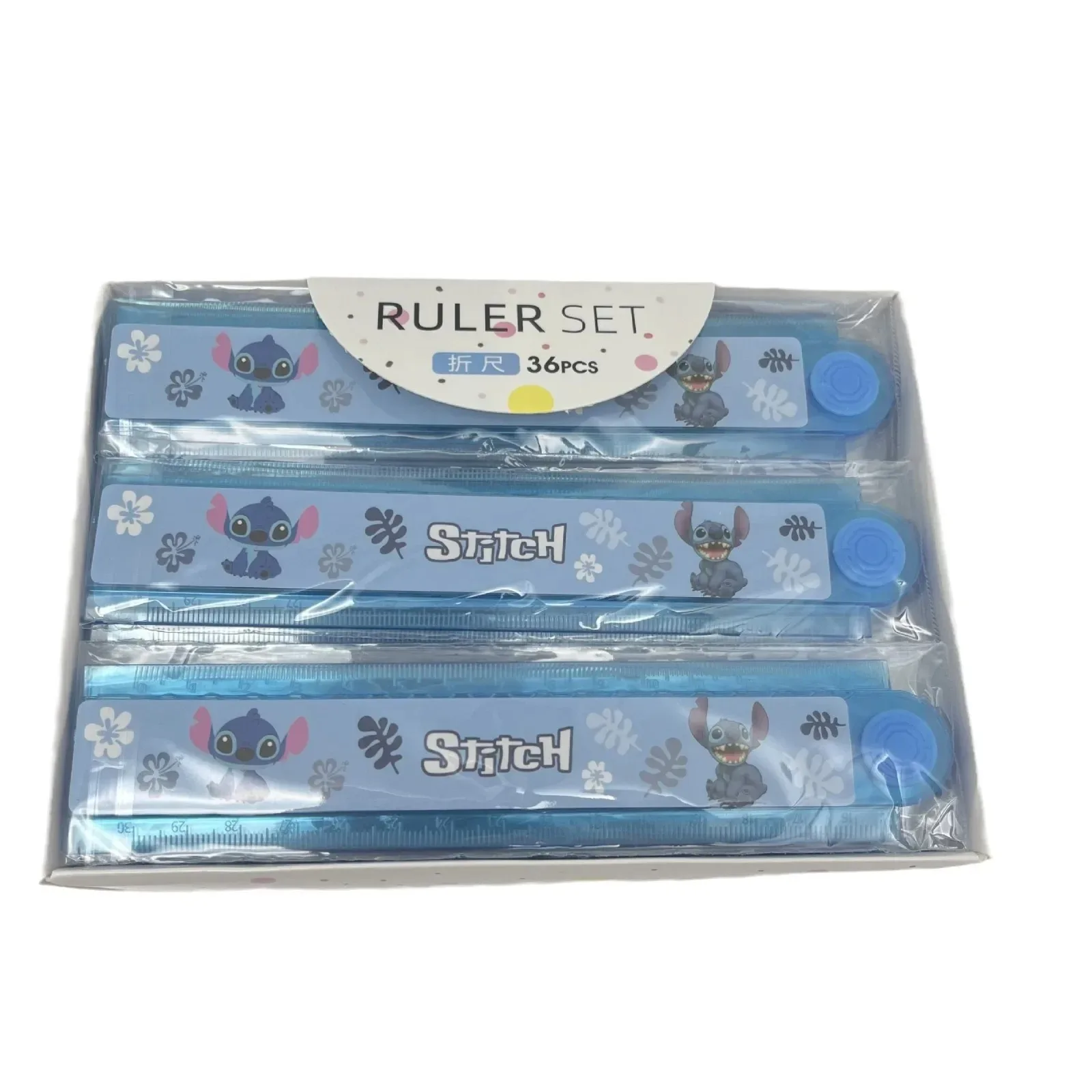 1/10pcs 30cm Lilo & Stitch Folding Ruler Disney Anime Figure Cute School Supplies Accessories Office Tools Kawaii Stationery toy