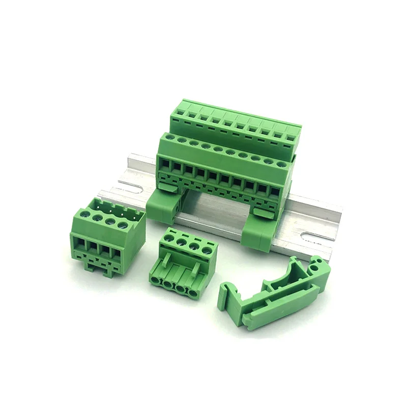 1Sets 2-20pin 2EDG-UVK-5.08mm Rail Terminal Block Pitch 5.08mm Screw Plug-in Terminal Blocks Connector Din Rail Mounting Instead pluggable terminal block connector