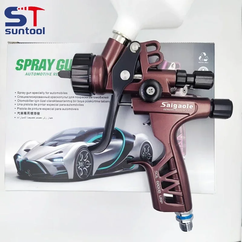 

Suntool 1.3MM Nozzle LVLP Spray Gun Air Spray Guns Car Paint Gun Air Paint Spray Guns Airbrush For Painting Paint With Mix Tank