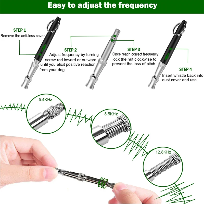 Dog Whistle Ultrasonic Dog Whistle Training to Stop Barking for Dogs Recall Training Adjustable Training Silent Whistle dog whistle
