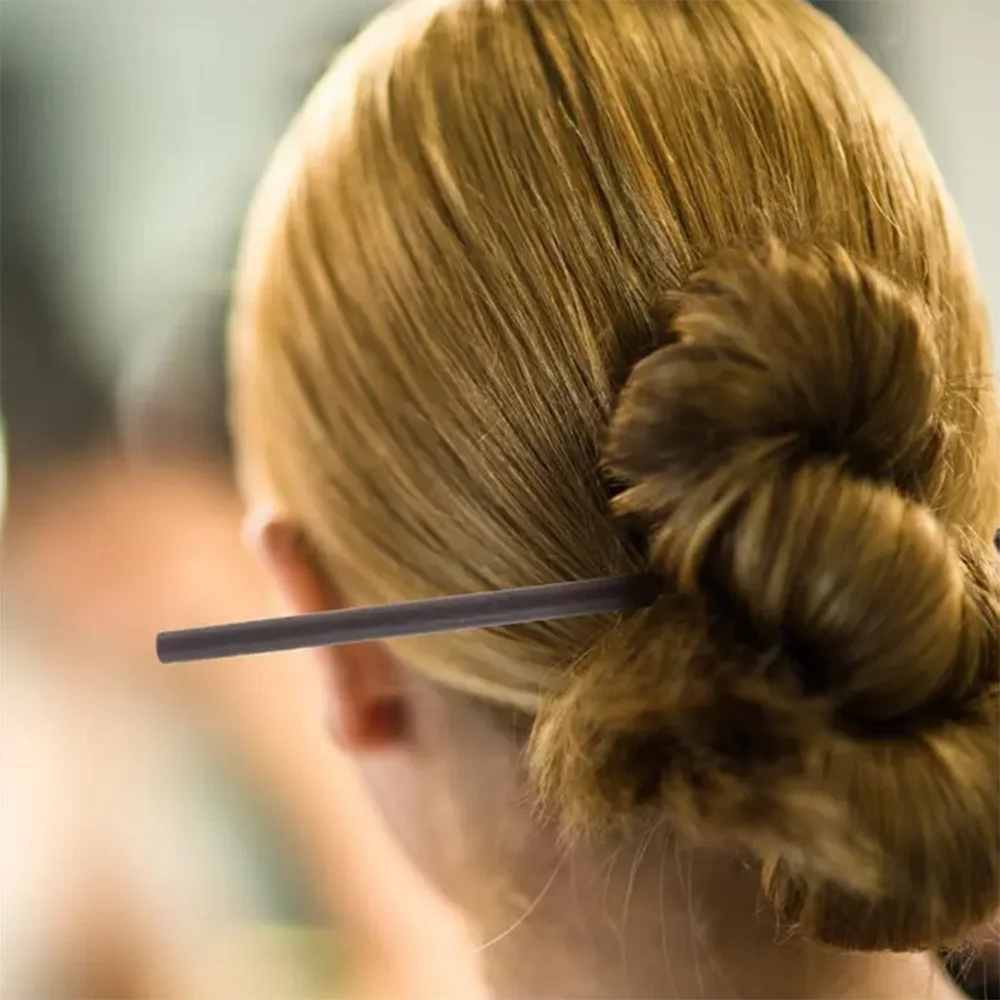10 pz Vintage cinese forcine in legno dritto Chignon tornante Updo inserto per capelli bastoncini affusolati bacchette per capelli supporto coda di cavallo - immagine 3