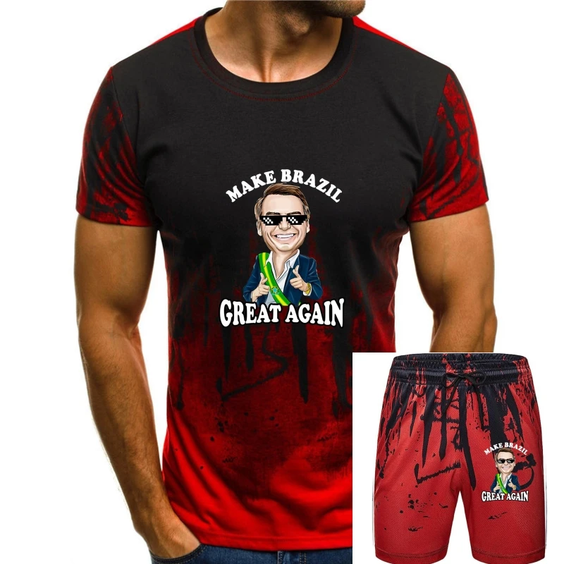 Рубашка Bolsonaro Presidente, футболка Bolsomito сделайте Бразилию прекрасными снова крутыми подарками, Топы Harajuku, модная Классическая футболка