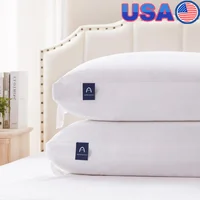 Hybrid Shredded Memory Foam Pillows King Size Set of 2 Adjustable Loft Fluffy Down Alternative Removable Cover Soft Breathable 1