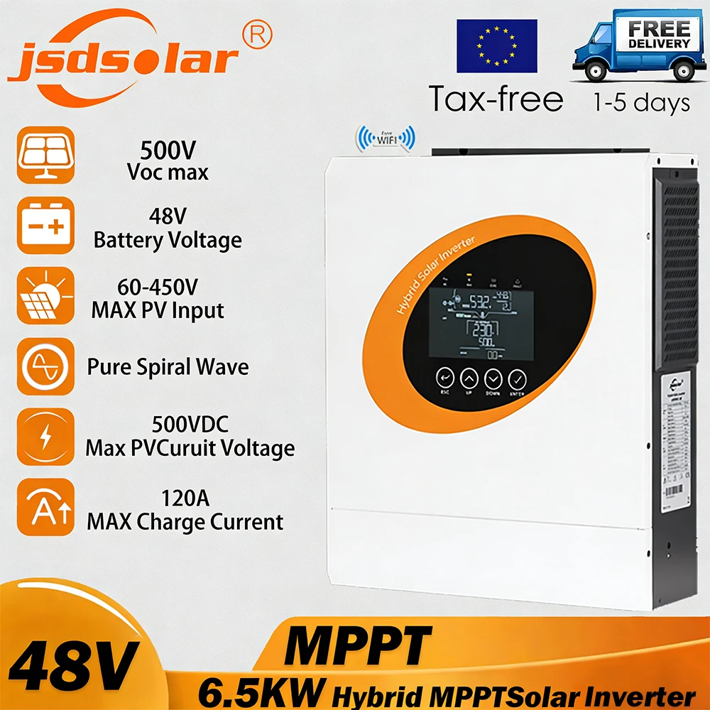 Inwerter solarny hybrydowy jsdsolar 6.5KW Off Grid z czystą sinusoidą z Polski za $206.22 / ~787zł Inwerter solarny hybrydowy jsdsolar 6.5KW Off Grid z czystą sinusoidą z Polski za $206.22 / ~787zł