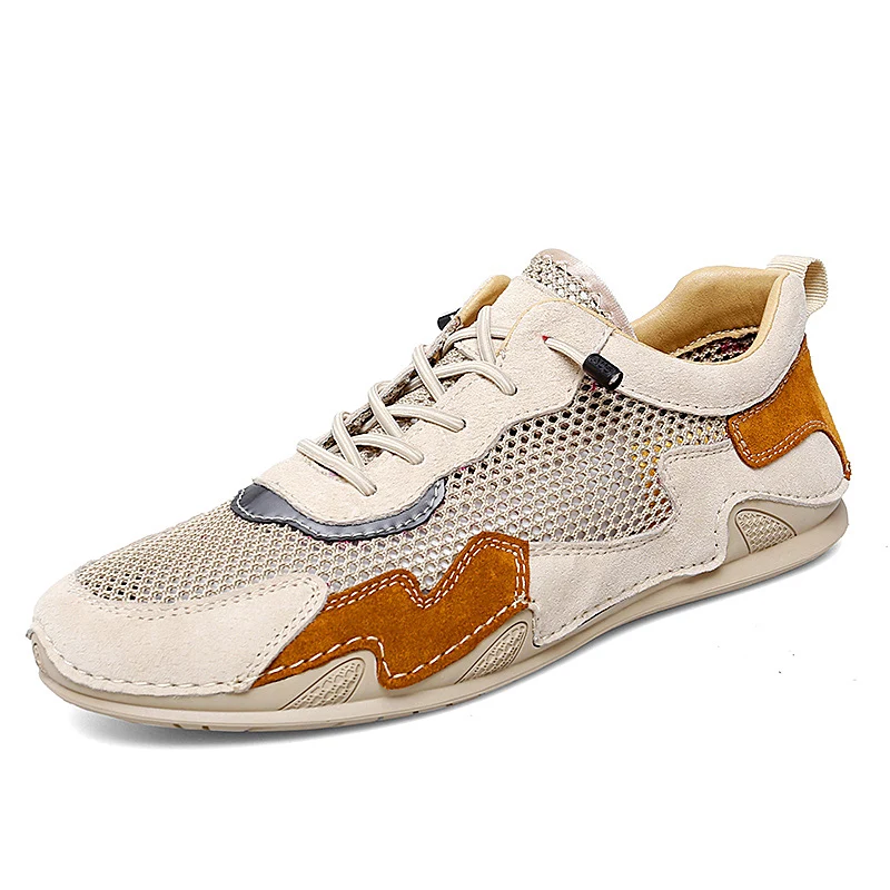 

Classic Men's Mesh Shoes Hollow Breathable Men's Casual Shoes Fashion Sports Shoes Outdoor Mountaineering Shoes Big Size：38-47