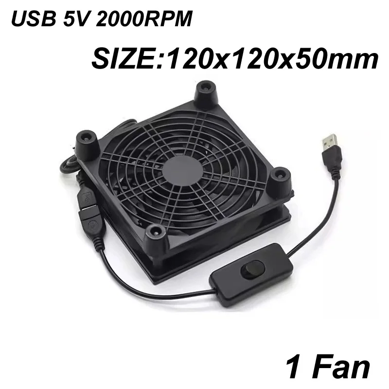 Router Cooling Fan DIY PC Cooler TV Box Wireless DC USB 5V Power 120mm/240mm/360mm 1/2/3/4 Fan Stand Holder Bracket