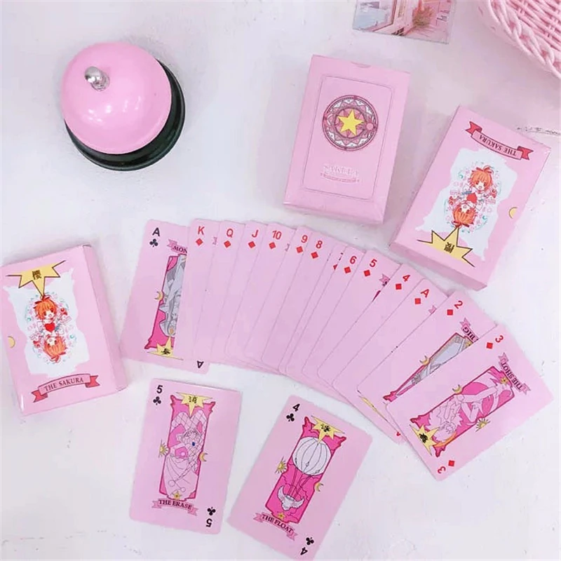 

Card Captor Kinomoto Sakura Poker Pink Cartoon Anime Playing Entertainment Game Creative Gift
