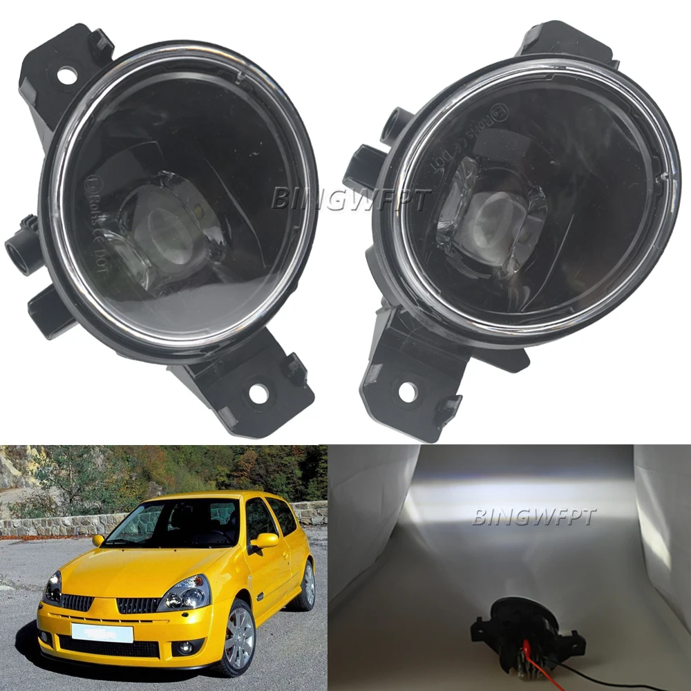 Coppia Fendinebbia Con Lampadina Lampada Paraurti Anteriore Fendinebbia Per Renault Clio 2/Ii Hatchback Van 1998-2004