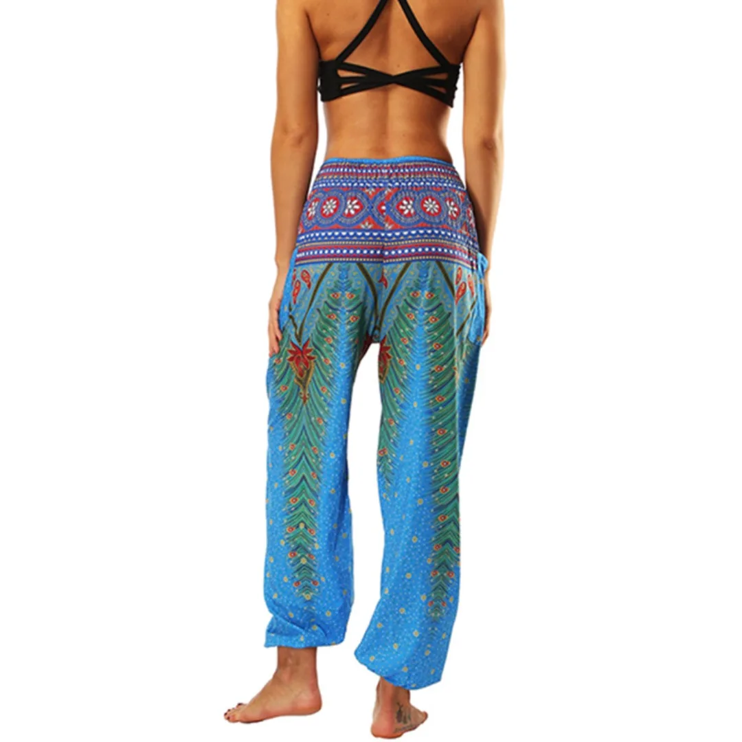 

Womens Loose Yoga Pants Floral Print Wide Leg Trousers Long Stretch Pants Loose Palazzo Trousers Sweatpants Sportswear Woman Gym