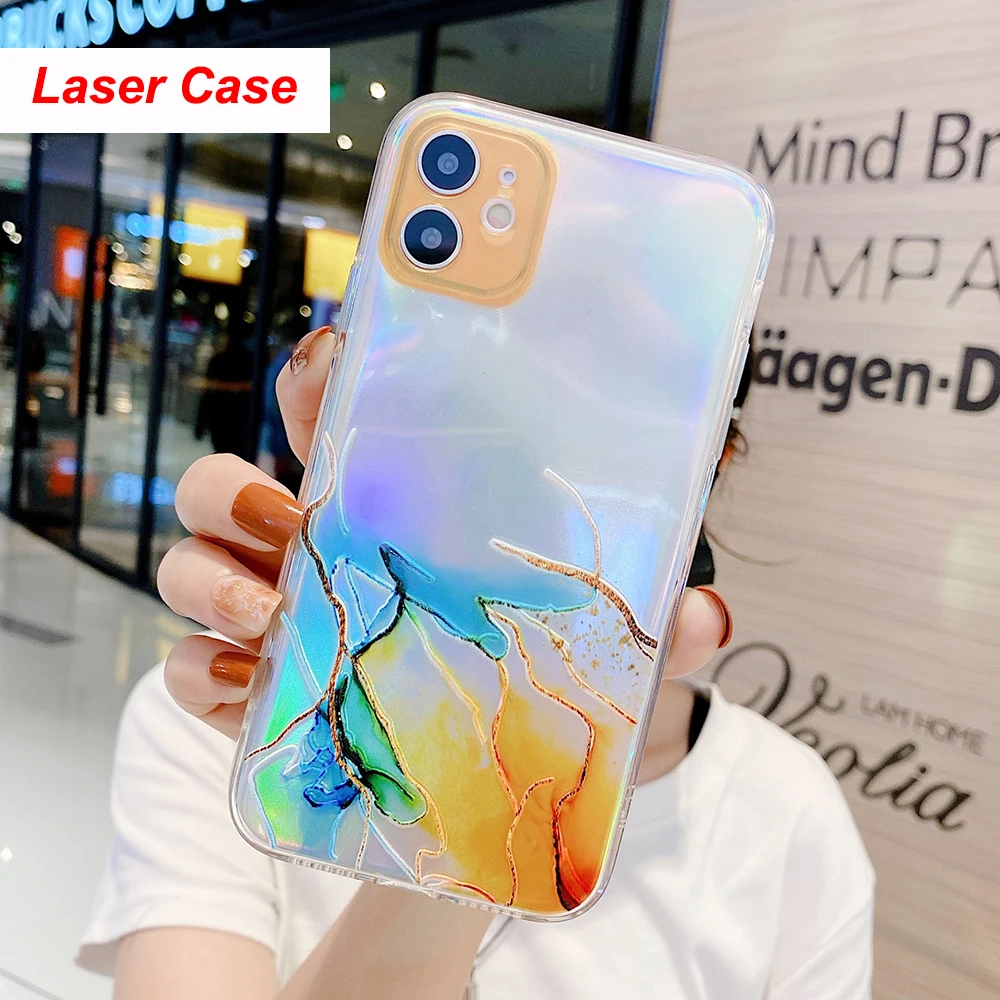 13 pro max case for iPhone 13 12 11 Pro Max Mini XS XR X 7 8 Plus SE3 2020 6S Case IMD Laser Bling Marble Soft Clear Cover Funda Housing Coque iphone 13 pro max clear case iPhone 13 Pro Max