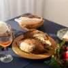 Round Rattan Charger Plate Fruit and Bread Tray Counter Food Snack Serving Tray for Bathroom Sundries Coffee Table Countertop 4