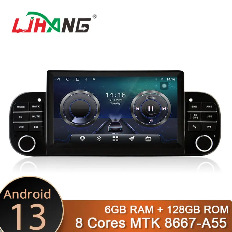 

Автомобильный мультимедийный плеер LJHANG Android 13 для FIAT PANDA 2013-2020 WIFI GPS-навигация 1 Din автомобильное радио стерео видео dsp carplay