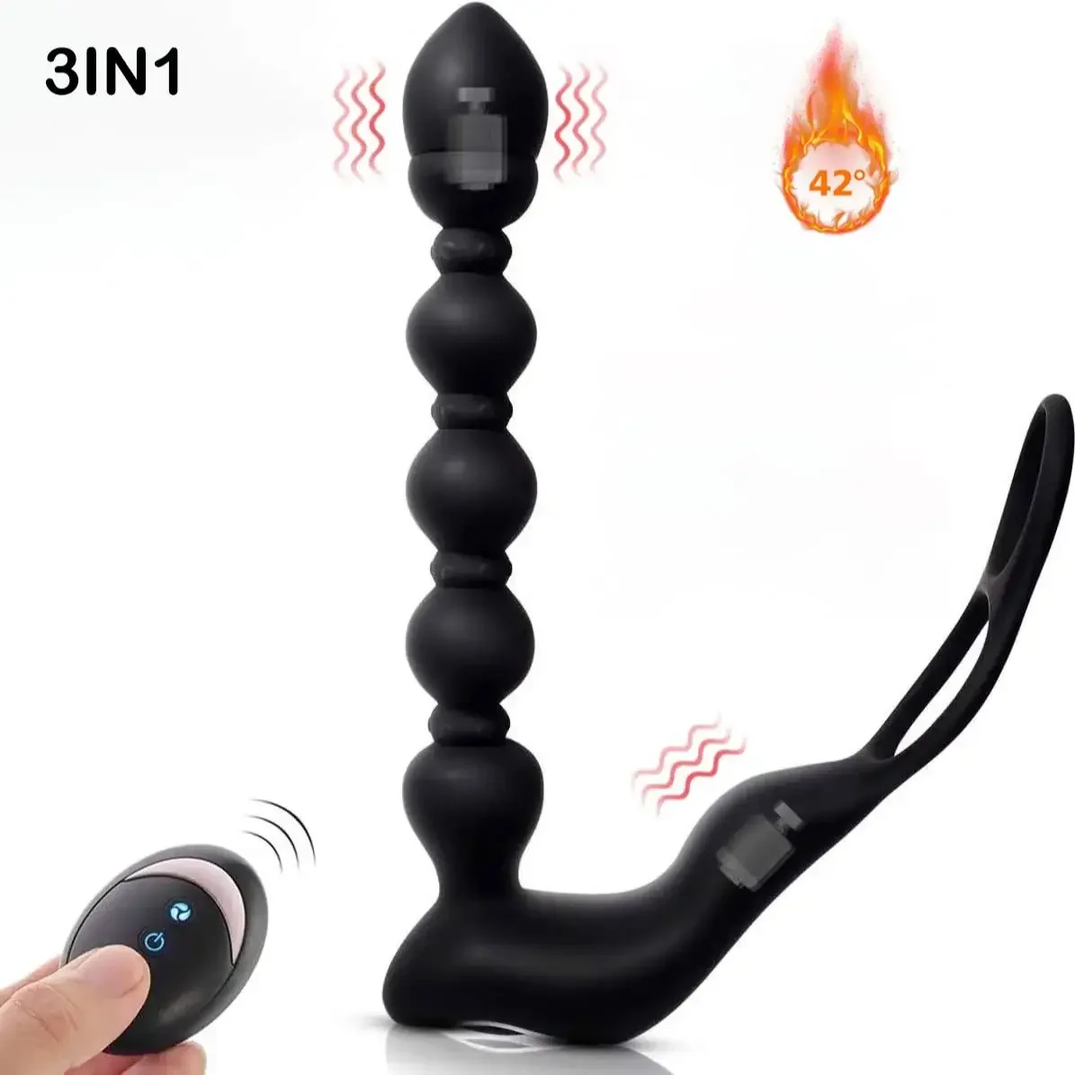 Vibrador Massageador Anal - Chicote De Dragão - Dupla Trava
