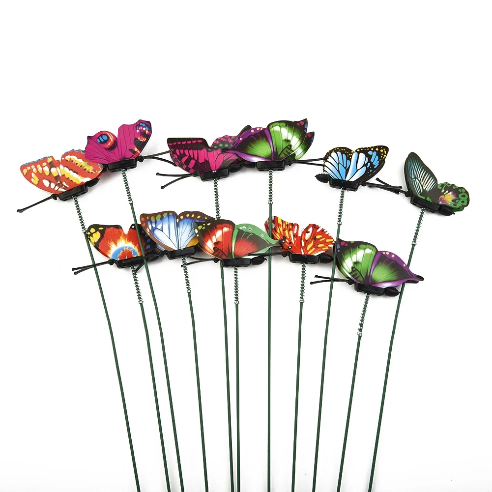 

50Pcs/Set Garden Butterfly Stakes 3D Simulation Butterfly Colorful Ground Plugs Beautiful Butterfly Stakes For Garden Yard Lawn