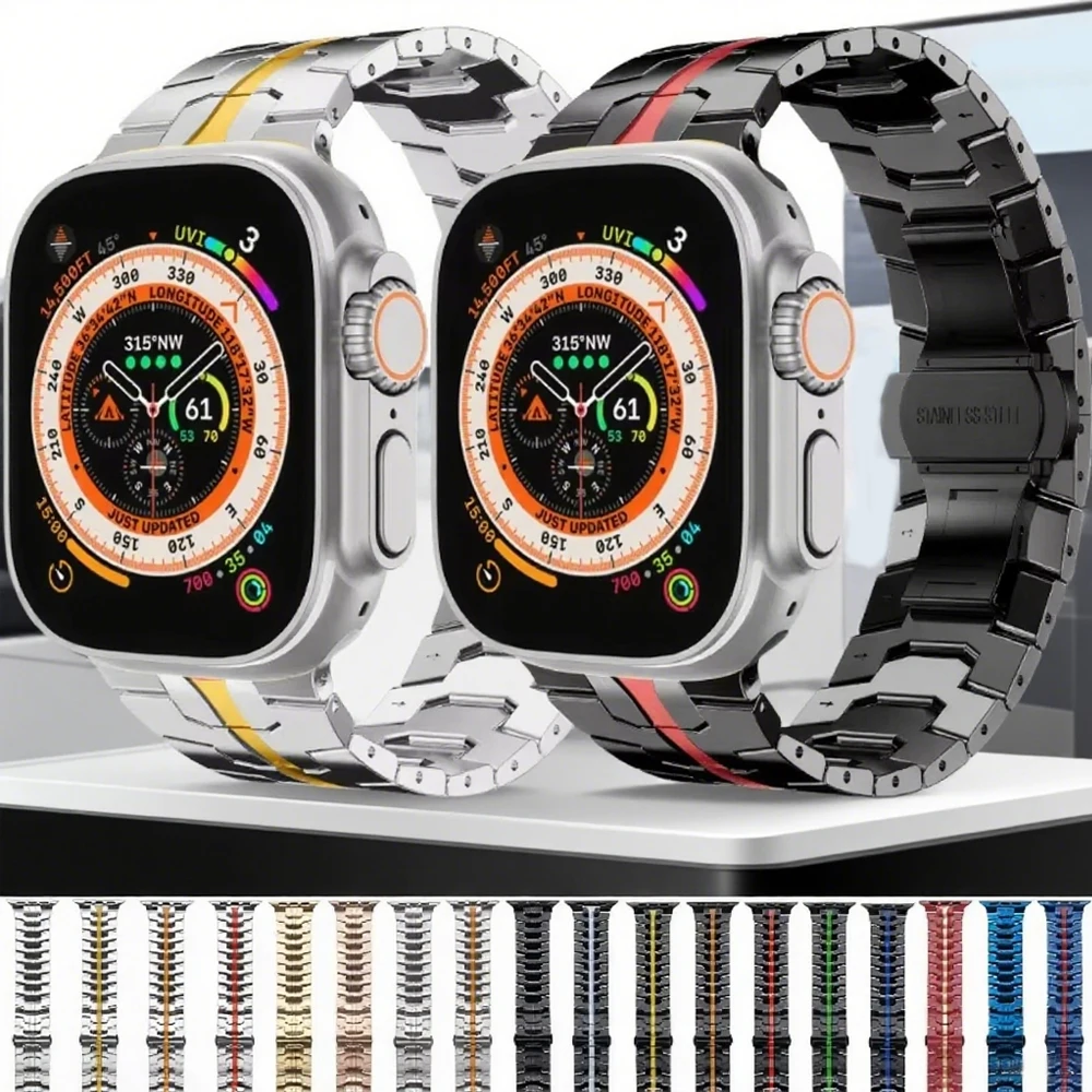 Stainless Steel Metal Strap for Apple Watch - Elegant Wristband Replacement