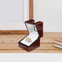 Transparent LShape Ring Case Jewelry Box For Portable Storage Boxes Decorative Household Bracelets Earrings Creative Wood Bins 2